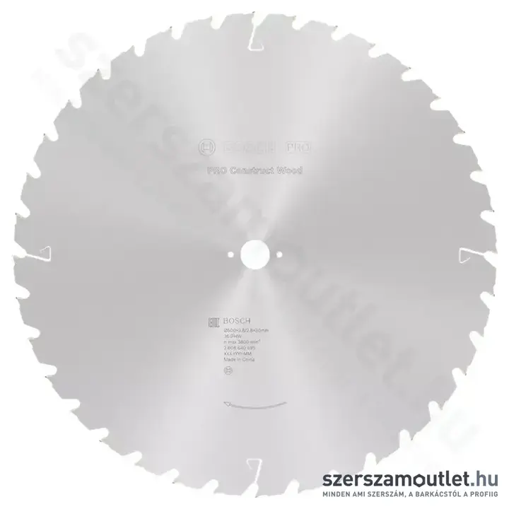 BOSCH Construct Wood szögálló körfűrészlap asztali körfűrészekhez 500x3,8/2,5x30mm 36 fog
