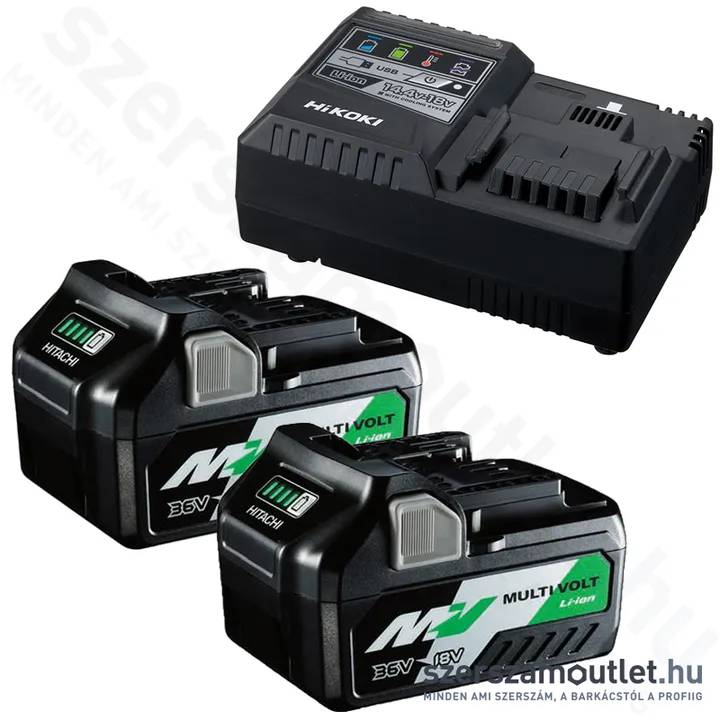 HIKOKI MV-A MULTI VOLT Akku csomag töltővel (18V/5,0Ah-36V/2,5Ah)