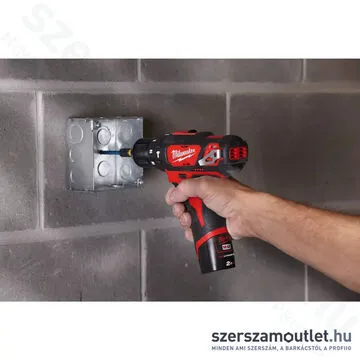 MILWAUKEE M12 BPD-202C Akkus ütvefúró-csavarozó kofferben (30Nm/2x2,0Ah/12V) (4933441940)