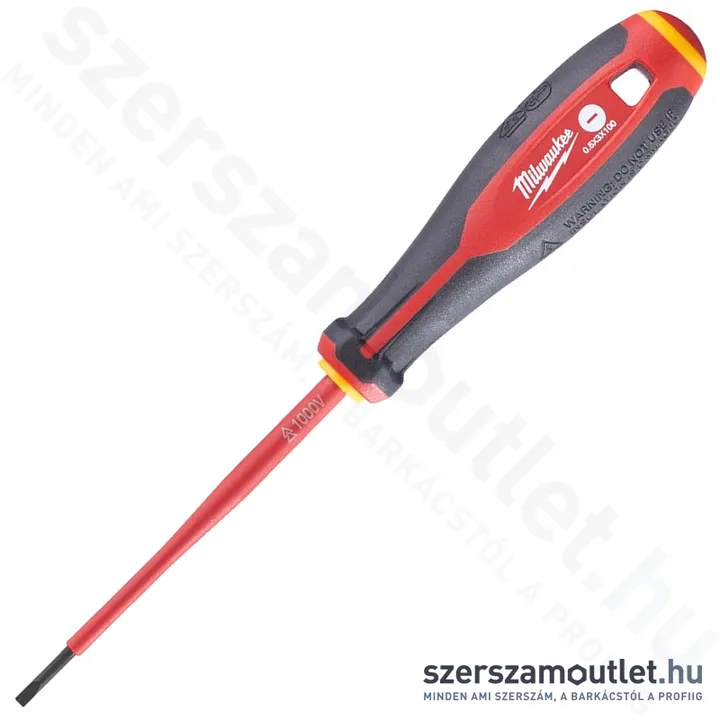 MILWAUKEE VDE szigetelt csavarhúzó lapos SL 0,5x3,0x100mm (4932464035)