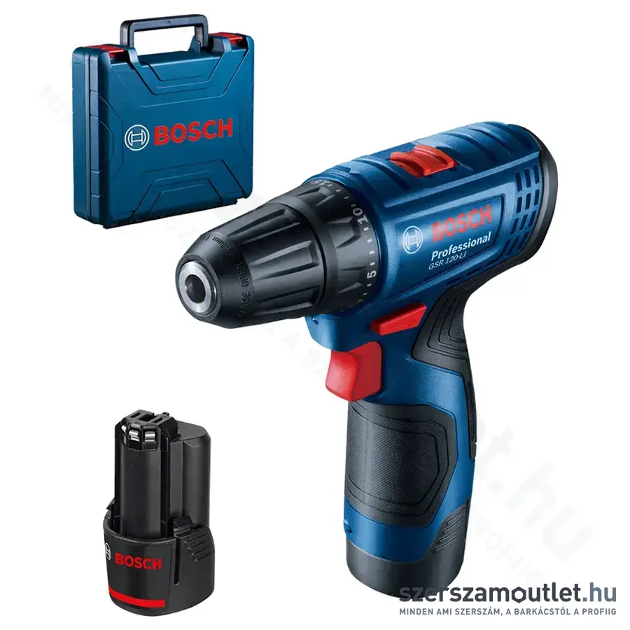 BOSCH GSR 120-LI Akkus fúró-csavarbehajtó kofferben (2x2,0Ah/12V) (06019G8000)