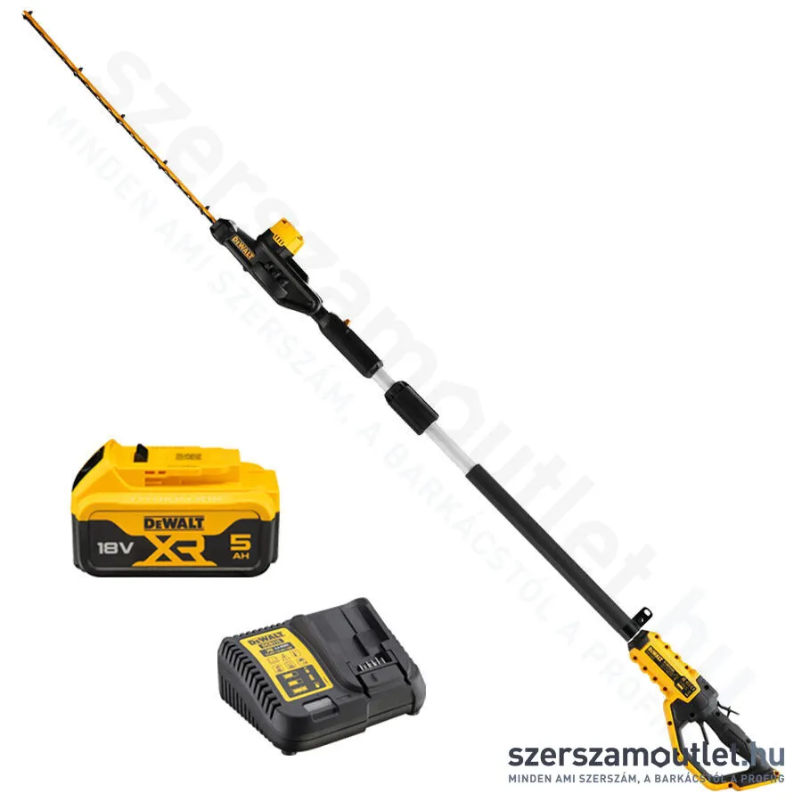 DEWALT DCMPH566P1-QW Akkus magassági sövényvágó (18V/5,0Ah)