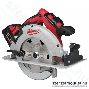 MILWAUKEE M18 BLCS66-502X Akkus körfűrész szénkefementes 190mm, HD kofferben (2x5,0Ah/18V)