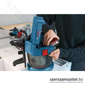 BOSCH GAS 18V-10 L Akkus porszívó görgőkkel (18V) (Akku és töltő nélkül!) (06019C6302)