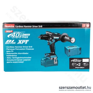 MAKITA HP001GM201 Akkus szénkefementes ütvefúró-csavarbehajtó MAKPAC kofferben (2x4,0Ah/40V)
