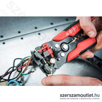 EXTOL Vezeték csupaszító és krimpelő fogó (0,2-6mm)