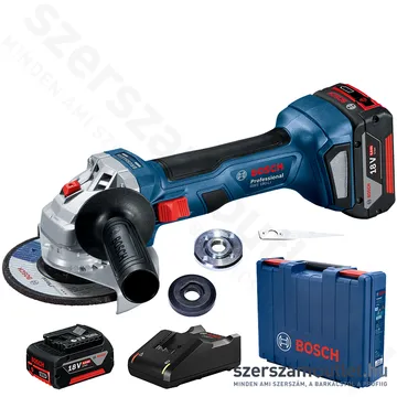 BOSCH GWS 180-LI Akkus sarokcsiszoló 125mm, kofferben (2x4,0Ah/18V) (06019H9021)