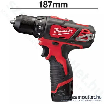 MILWAUKEE M12 BDD-202X Akkus fúró-csavarbehajtó HD kofferben (2x2,0Ah/12V) (4933446040)