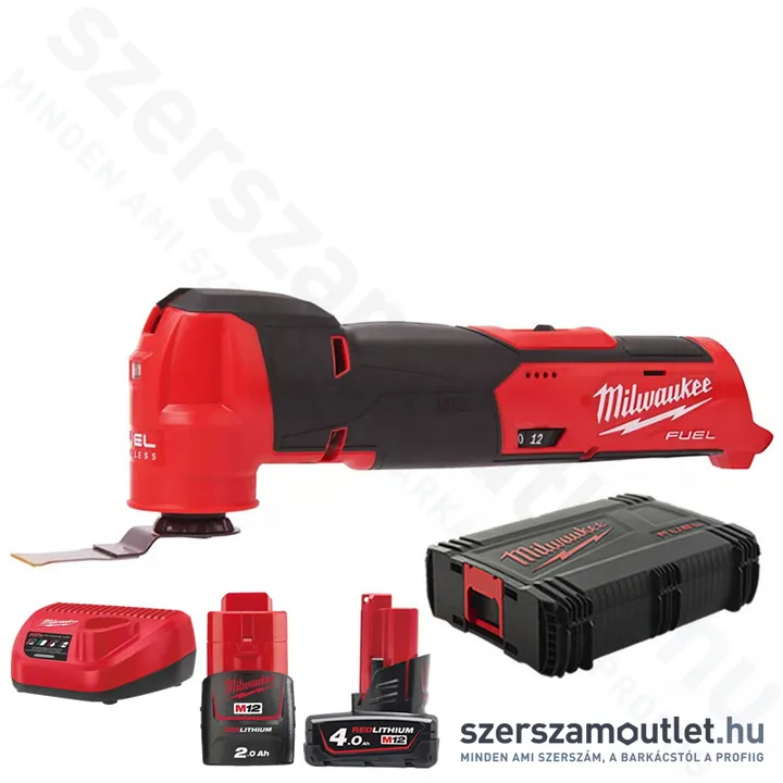 MILWAUKEE M12 FMT-422X Akkus multigép HD kofferben + tartozékok (1x4,0Ah/1x2,0Ah/12V)