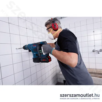 BOSCH GBH 18V-34 CF Akkus fúró-vésőkalapács cseretokmánnyal, kofferben (18V) (Akku és töltő nélkül!)