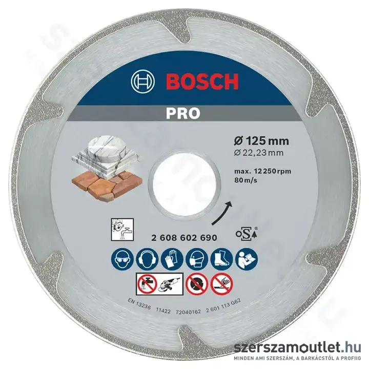 BOSCH Best for Marble gyémánt vágótárcsa 125x2,2x22,23mm (2608602690)