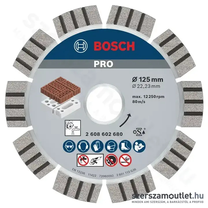 BOSCH Best for Abrasive gyémánt vágótárcsa 125x2,2x22,23mm (2608602680)