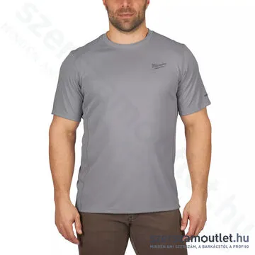 MILWAUKEE WWSSG-L WORKSKIN Technikai rövid ujjú póló, szürke (L)