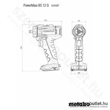 METABO PowerMaxx BS 12 QUICK Akkus fúró-csavarozó metaBOXban (Akku és töltő nélkül!)