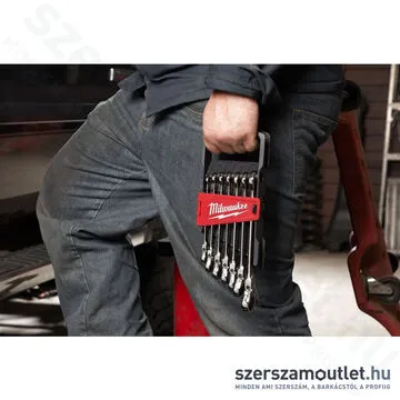 MILWAUKEE MAX BITE Racsnis, csuklós csillag-villáskulcs készlet, 7 részes (4932478557)