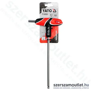 YATO Gömbfejű imbuszkulcs, T-markolattal 8x200mm (YT-05593)