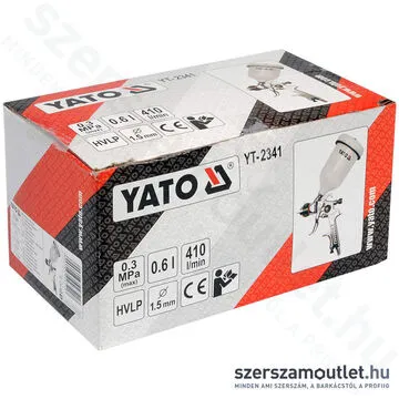 YATO Festékszóró pisztoly felsőtartályos HVLP (0,6 liter) (YT-2341)