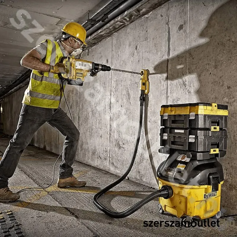 DEWALT DWV901LT Ipari száraz-nedves porszívó TSTAK rögzítőfelülettel (1400W/30l) (L porosztály)