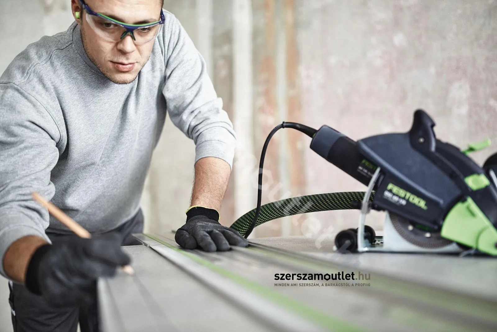 FESTOOL DSC-AG 125 Plus-FS gyémántvágó, horonymaró, 1 tárcsás (1400W/125mm)