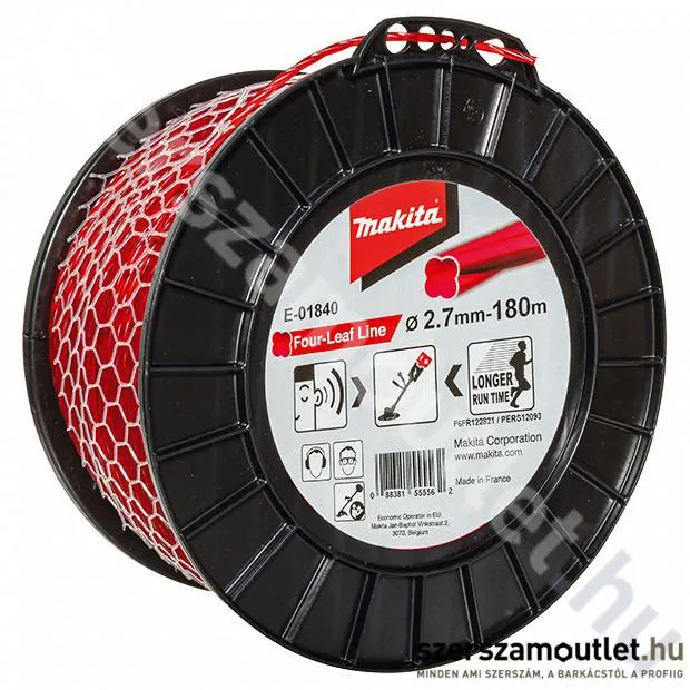 MAKITA Damil RT 4 élű piros 2,7 mm, 180m (E-01840)