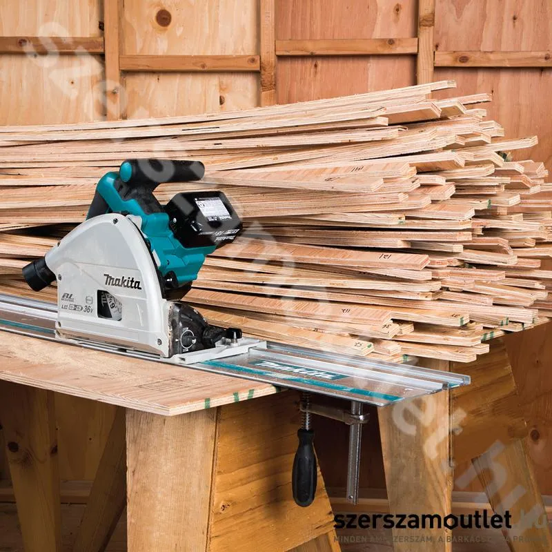 MAKITA DSP600Z Akkus szénkefementes merülő körfűrész (2x18V/165mm) (Akku és töltő nélkül!)