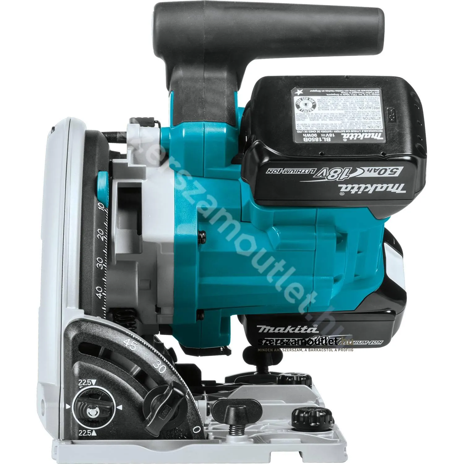 MAKITA DSP600Z Akkus szénkefementes merülő körfűrész (2x18V/165mm) (Akku és töltő nélkül!)