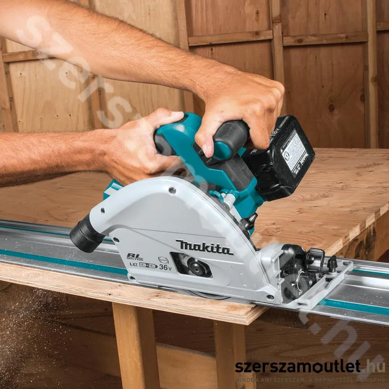 MAKITA DSP601ZU Akkus szénkefementes merülő körfűrész (36V/165mm) (Akku és töltő nélkül)