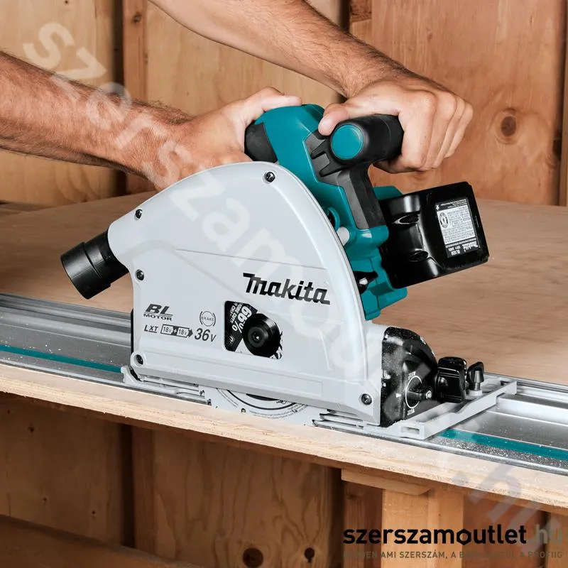 MAKITA DSP601ZU Akkus szénkefementes merülő körfűrész (36V/165mm) (Akku és töltő nélkül)