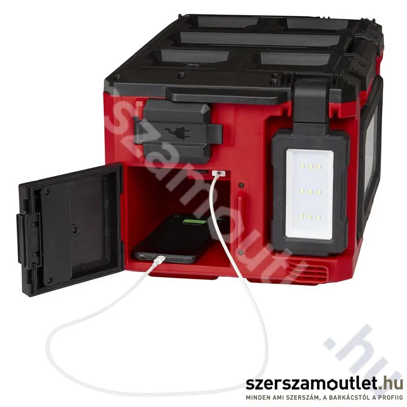 MILWAUKEE M18 POALC-0 PACKOUT Akkus térmegvilágító lámpa és töltő (18V) (Akku nélkül!) (4933478120)