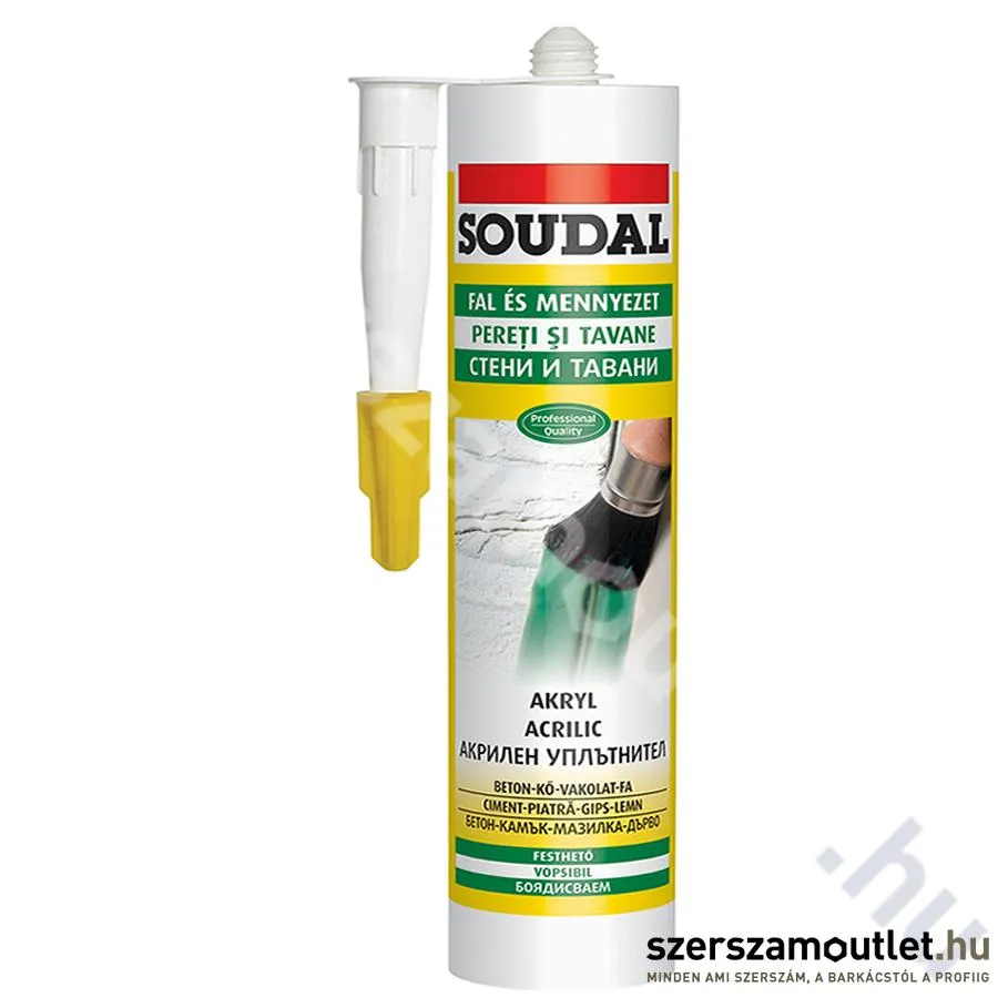 SOUDAL Akryl fal és mennyezet festhető 280ml (103228) (154565)