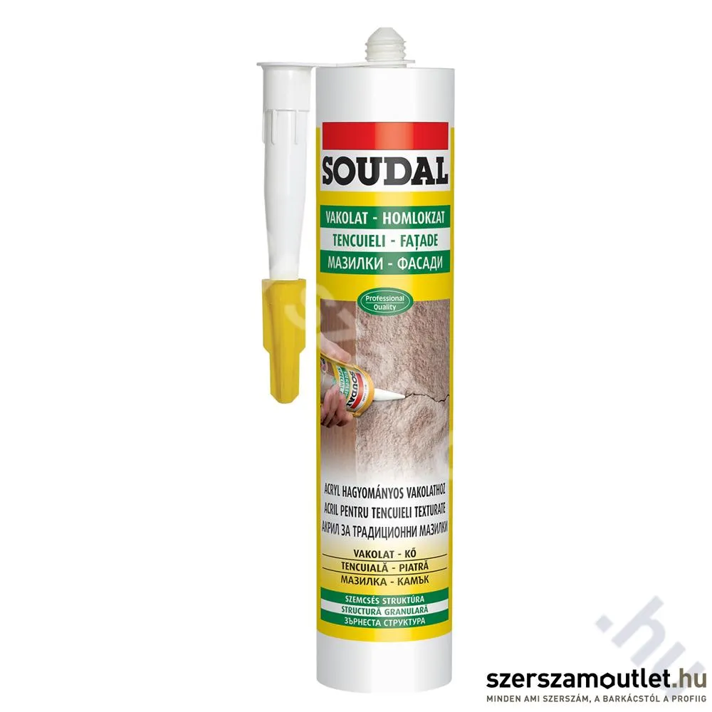 SOUDAL Akryl hagyományos vakolatjavító szilikon festhető 280ml (123109)