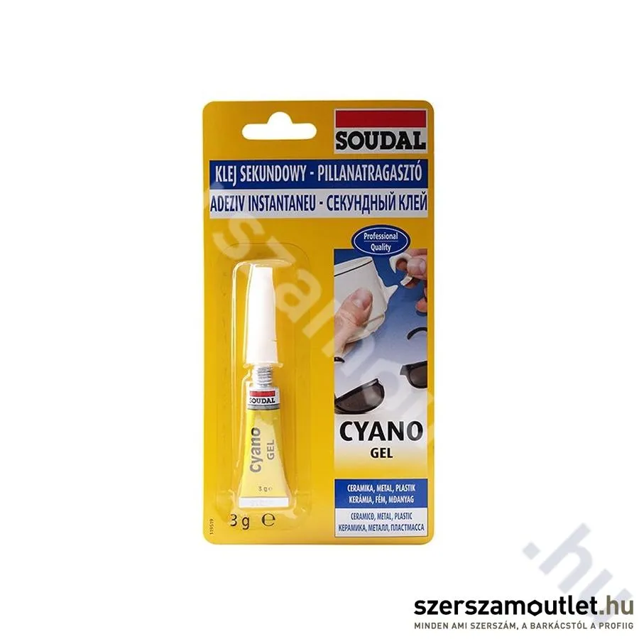 SOUDAL Cyanofix pillanatragasztó gél 3g (89907)
