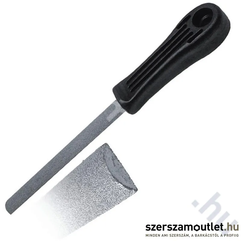 DEDRA Wolframkarbid bevonatú félkerek reszelő - Finom 150mm