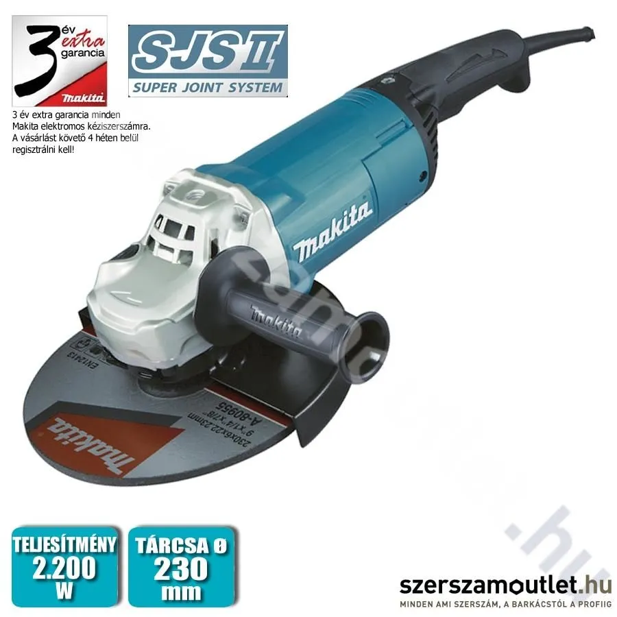 MAKITA GA9061R Sarokcsiszoló lágyindítással (2200W/230mm)