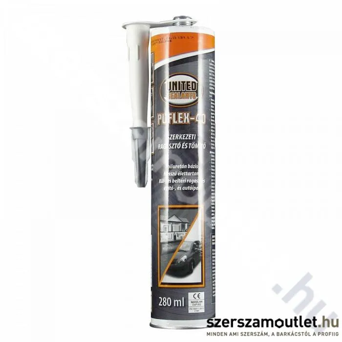 UNITED SEALANTS PUFLEX-40 Szerkezeti ragasztó és tömítő, szürke 280ml (US3040)